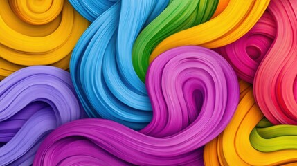 Sticker - A close up of a colorful swirl pattern on top of each other, AI