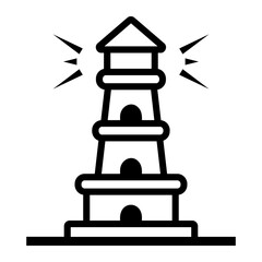 Sticker - lighthouse Line Icon