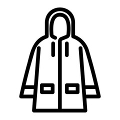 Wall Mural - raincoat Line Icon