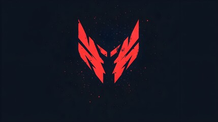 Wall Mural - a flat design of a gaming logo that looks sharp on both large banners and small profile pictures