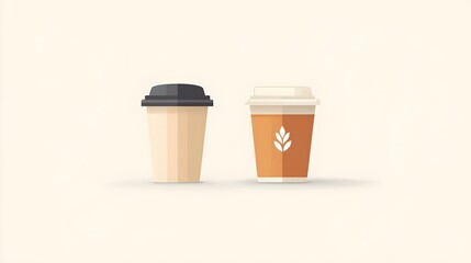Wall Mural - a flat design of a food app icon that scales effectively for various screen resolutions
