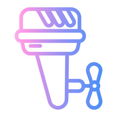 Sticker - propeller Line Gradient Icon