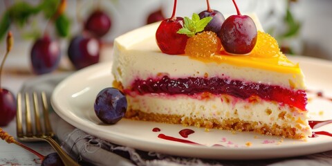 Delectable Cheesecake Crafted with Fresh Mayongchid Plango and Sweet Marian Plum