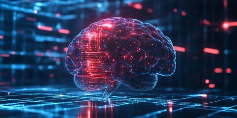 a human brain visualized alongside an ai-powered neural network, symbolizing the partnership between
