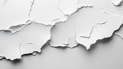 Wall Mural - Minimalist White Torn Poster Texture Clean and Versatile Background for Design : Generative AI