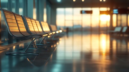 Poster - departure lounge at the airport : Generative AI