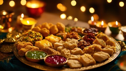 Wall Mural -  Festive Spread of Indian Sweets