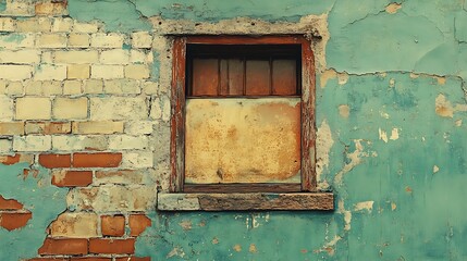 Poster - texture pattern of bricks and cement wall in Brazil : Generative AI