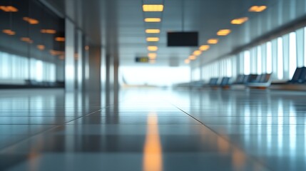 Poster - Empty airport channel : Generative AI