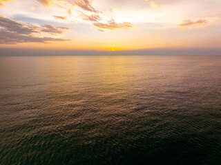 Sunset sky, Nature beautiful Light Sunset or sunrise over sea, Colorful dramatic majestic scenery sky,Amazing clouds and waves in sunset sky nature light cloud background