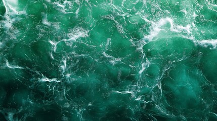 Poster - Transparent dark green clear water surface texture with ripples and splashes Abstract summer banner background Water waves with copy space top view Cosmetic moisturizer micellar toner  : Generative AI