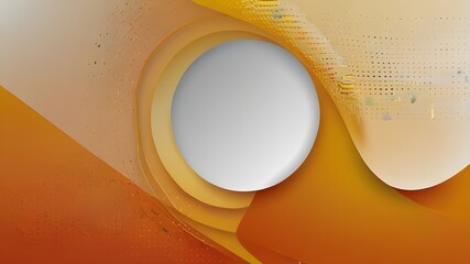 Poster - Abstract modern orange yellow white banner background gradient color. Yellow and orange gradient with circle halftone pattern curve wave decoration. Generative AI