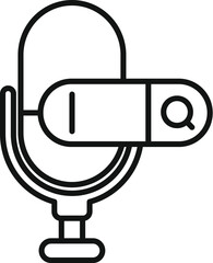 Wall Mural - this simple vector illustration icon represents the concept of voice search engine optimization