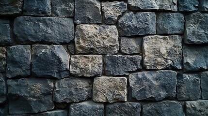 Leinwandbilder - Old stone wall patterned texture or background : Generative AI
