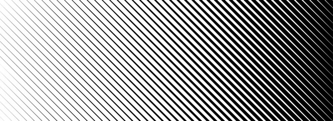 Wall Mural - slant line halftone gradation texture. fading diagonal stripe gradient background. black oblique pat
