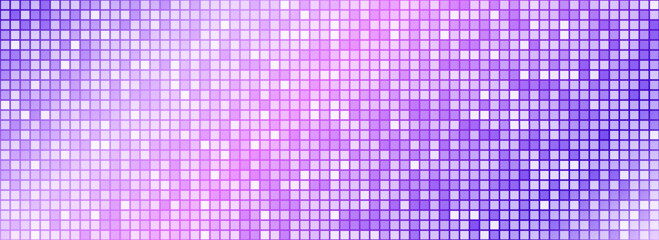 pink purple disco party pattern background. iridescent sequin mosaic texture. abstract shining halft