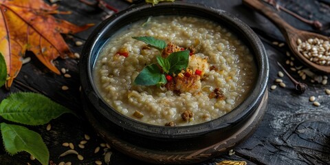 Wall Mural - Tasty Sea Cucumber Millet Porridge