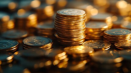 Fototapete - Savings and calculations are the basis of investing to get a worthwhile dividend with minimal risk Basic investment and savings guidelines : Generative AI