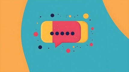 Wall Mural - flat design of a social media app with consistent button styles and typography