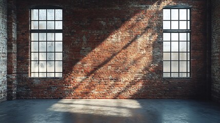 Poster - Brick wall texture Interior of a modern loft Buildings facade : Generative AI