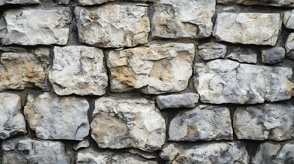 Leinwandbilder - Old stone wall patterned texture or background : Generative AI