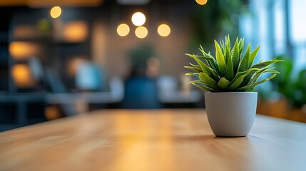 Poster - Blur background of modern office interior design  Contemporary workspace for creative business : Generative AI