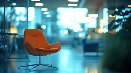 Leinwandbilder - Blurred empty open space office Abstract light bokeh at office interior background : Generative AI