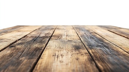 Aufkleber - Old vintage planked wood table background isolated : Generative AI