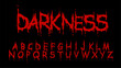© Abdurrobert.id - Darkness, Lettering vector font typeface style Gothic bloody, print designs Y2k Ghotic font concept for apparel print design
