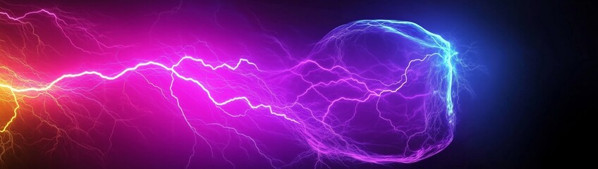 Poster - Dynamic Colorful Electric Wave Illustrating Energy and Power