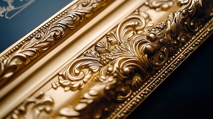 Aufkleber - Horizontal Golden Frame a lavish accent for your cherished moments Enhance and showcase your memories in style with this exquisite touch of luxury : Generative AI