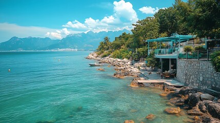 Aufkleber - Institute Of Oceanography Nha Trang city Viet Nam August 2023 : Generative AI