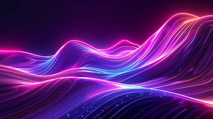 Poster - modern wallpaper with colorful light waves, futuristic business background 