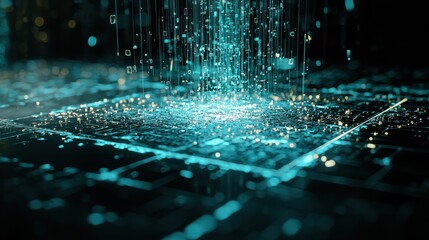 Poster - Abstract Digital Data Flow Network