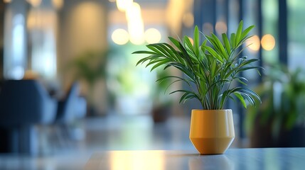 Aufkleber - Blur background of modern office interior design  Contemporary workspace for creative business : Generative AI