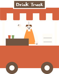 Wall Mural - A drink truck