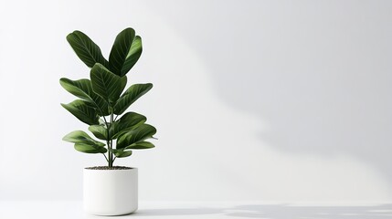 Wall Mural - Modern indoor plant isolate on white background