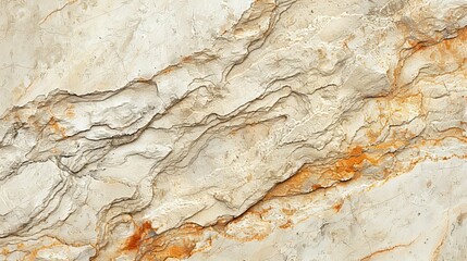 Wall Mural - Close-up of a beige and orange rock surface with visible layers