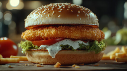 Sticker - Crispy Fish Burger.