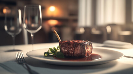 Canvas Print - Steak Dinner.