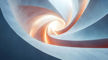 Wall Mural - Abstract Curved Lines Tunnel Design Architecture D Render