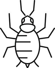 Wall Mural - Minimalist icon of a colorado potato beetle standing on six legs