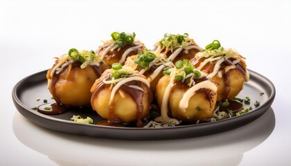 Wall Mural - Takoyaki with white background isolated