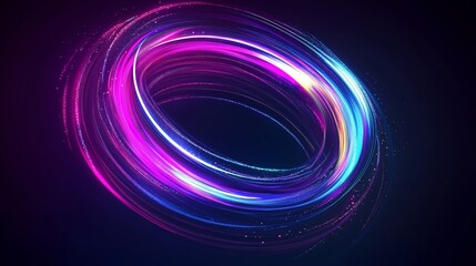 Wall Mural - Abstract background of glowing swirl in spiral style. Colorful ellipse in space tunnel style.