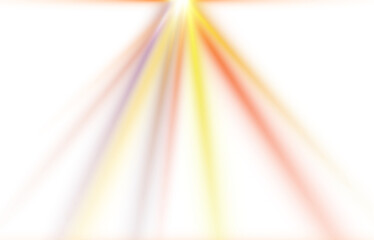 Wall Mural - transparent lens flare effect. neon glowing lights rays transparent background.