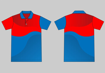 Summer theme polo shirt mock up vector set uniform apparel jersey