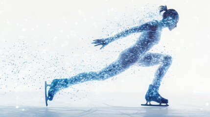 Abstract Ice Skater.