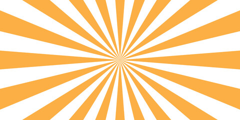 vector orange sun rays and sunburst backdrop background. sunbeam sunrise burst illustration with spi