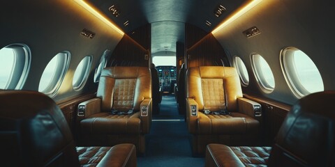 Sticker - Airplane Interior with Leather Seats