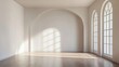 © Ariestia - Empty Room with Arched Windows and Wooden Floor